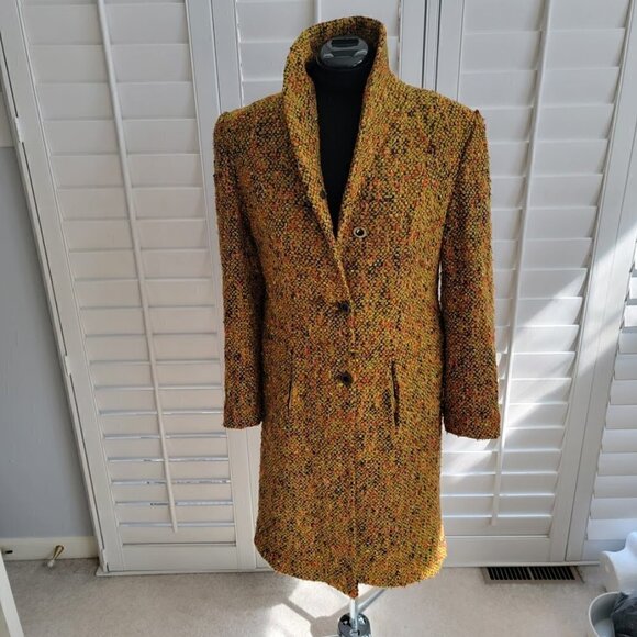 Beautiful Italian Tweed Dino Gaspari Wool and Cashmere Coat - Picture 2 of 12